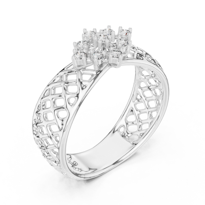 Mixed Shape Lab Grown Diamond Halo Ring
