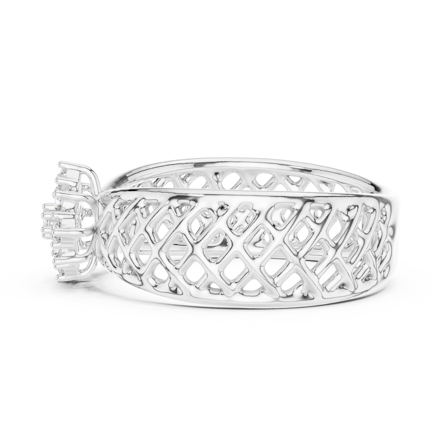 Mixed Shape Lab Grown Diamond Halo Ring