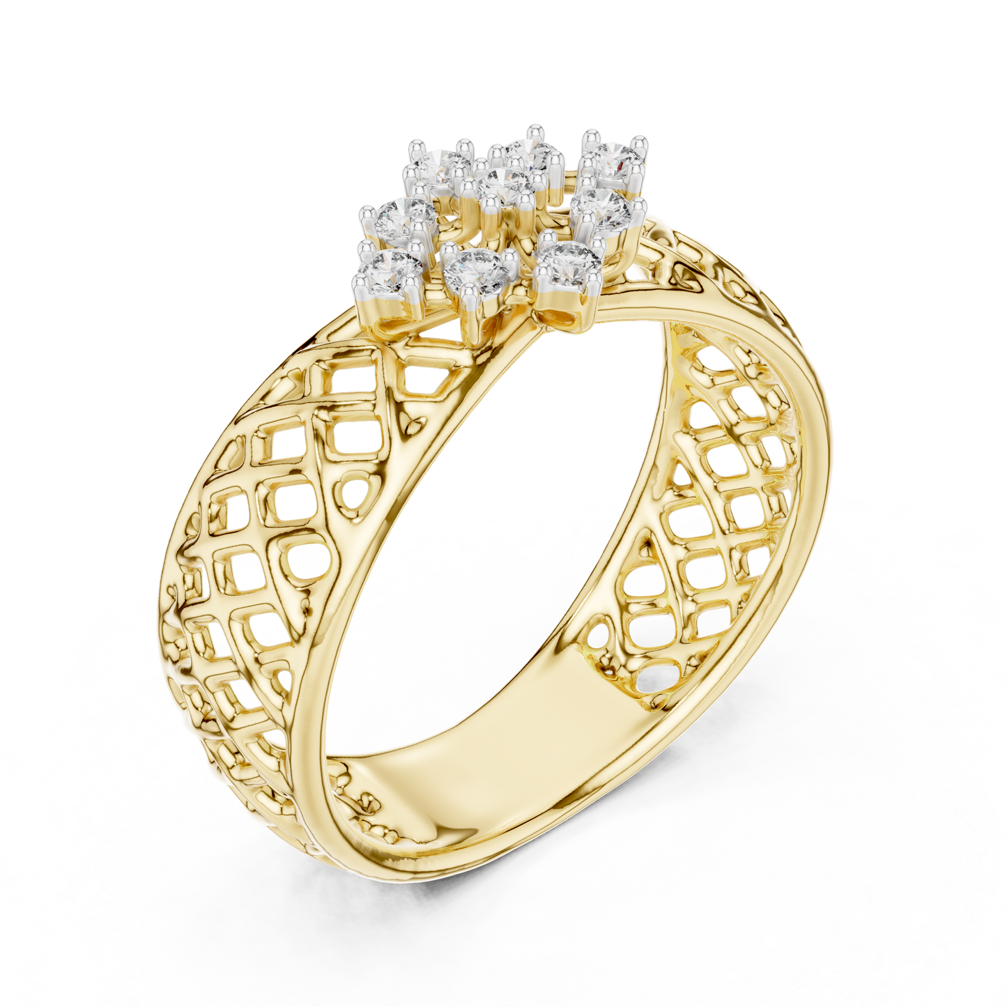 Mixed Shape Lab Grown Diamond Halo Ring