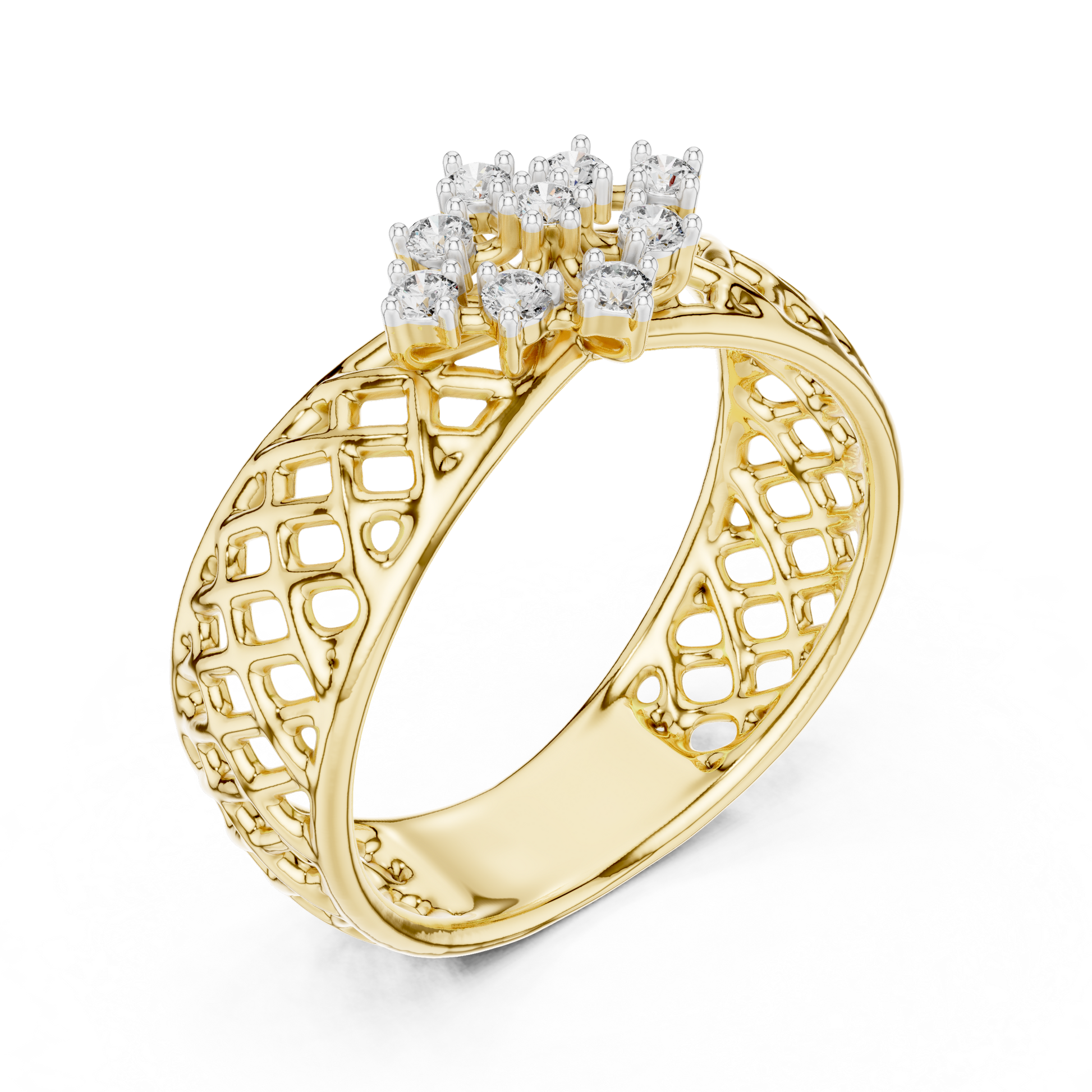 Mixed Shape Lab Grown Diamond Halo Ring