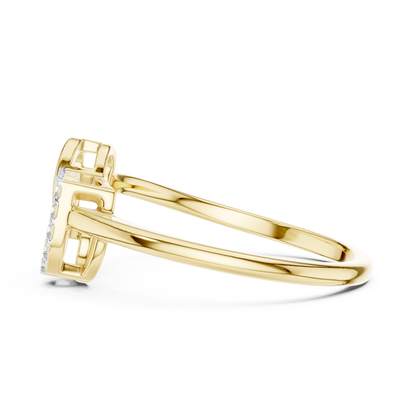 Mixed Shape Lab Grown Diamond Halo Ring