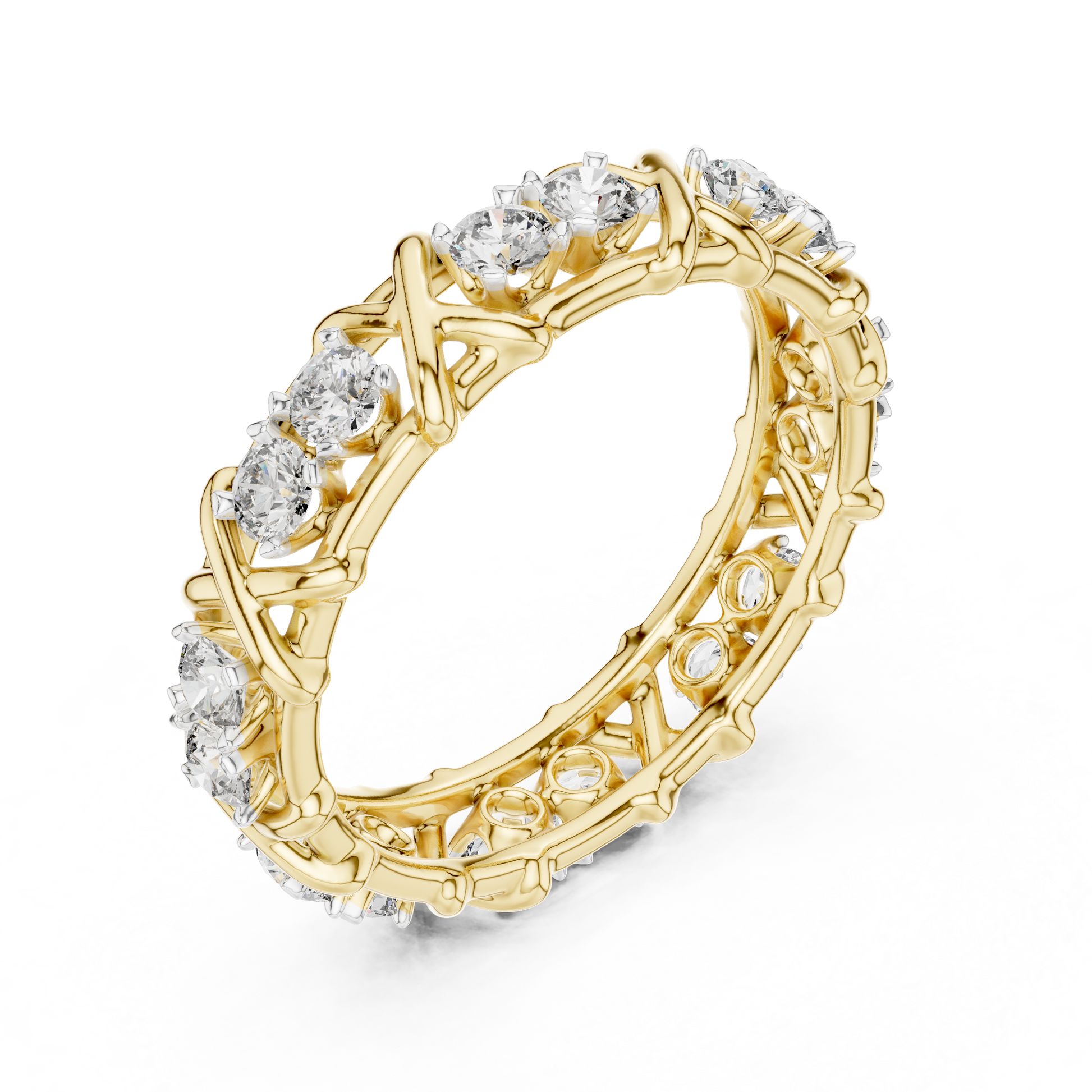 Mixed Shape Lab Grown Diamond Eternity Ring