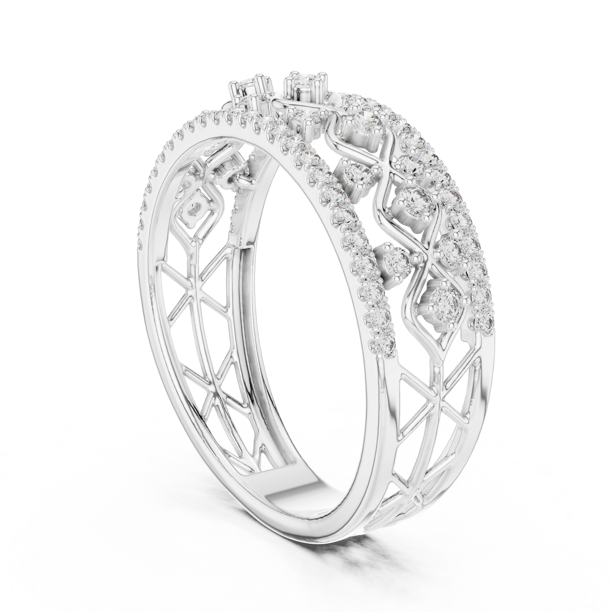 Mixed Shape Lab Grown Diamond Halo Ring