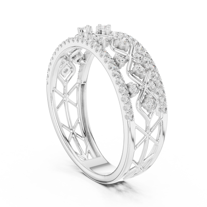 Mixed Shape Lab Grown Diamond Halo Ring