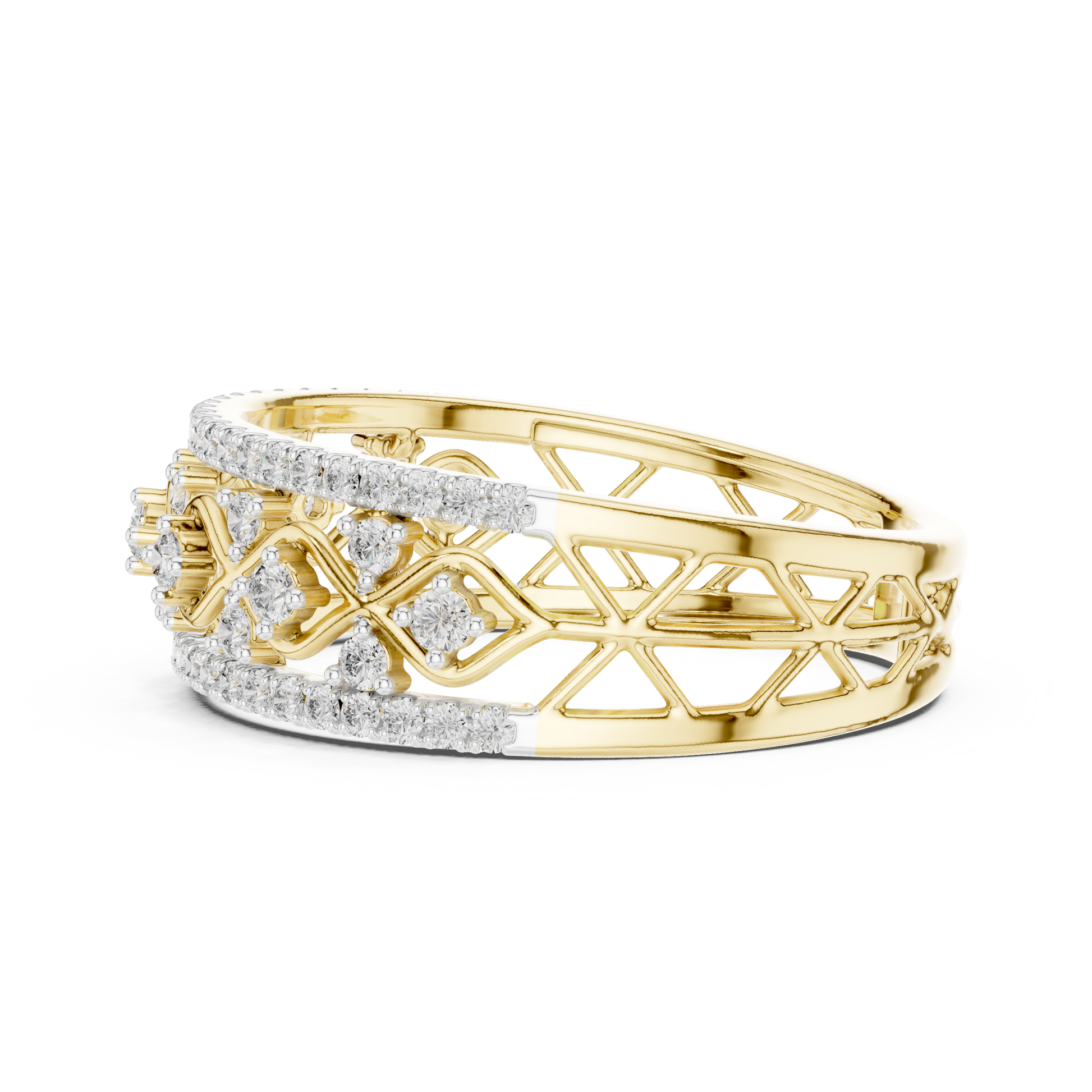 Mixed Shape Lab Grown Diamond Halo Ring
