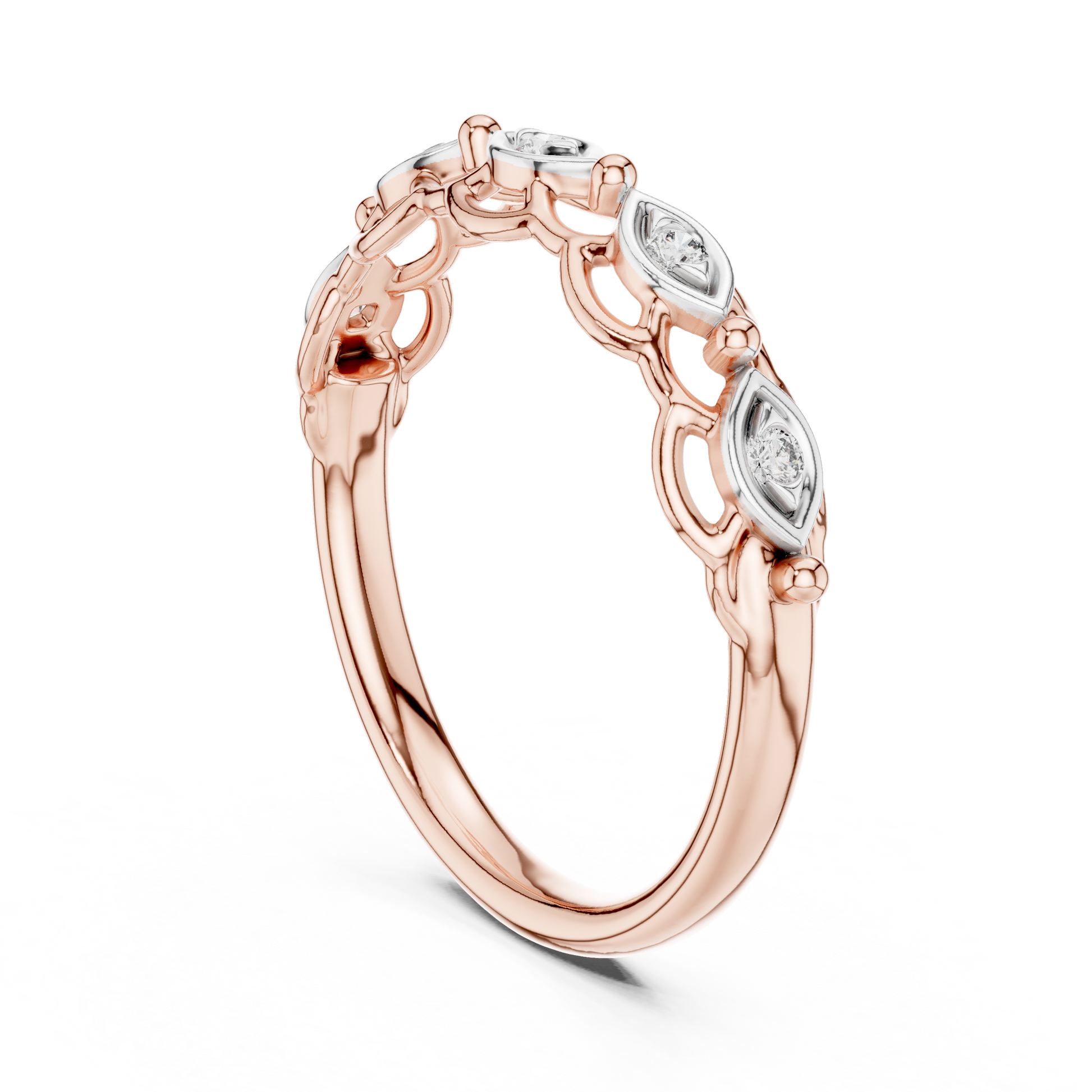 Mixed Shape Lab Grown Diamond Side Stone Ring