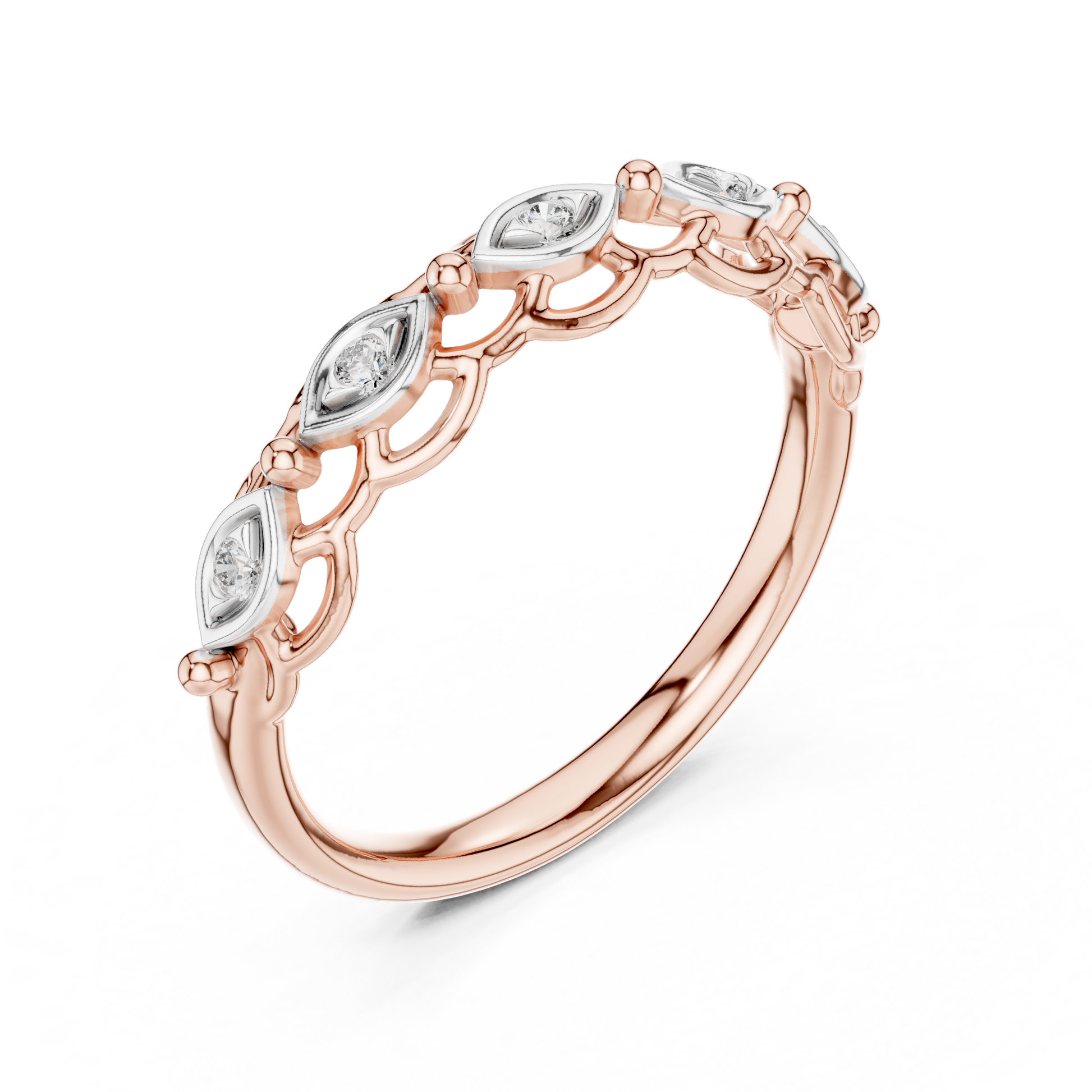 Mixed Shape Lab Grown Diamond Side Stone Ring