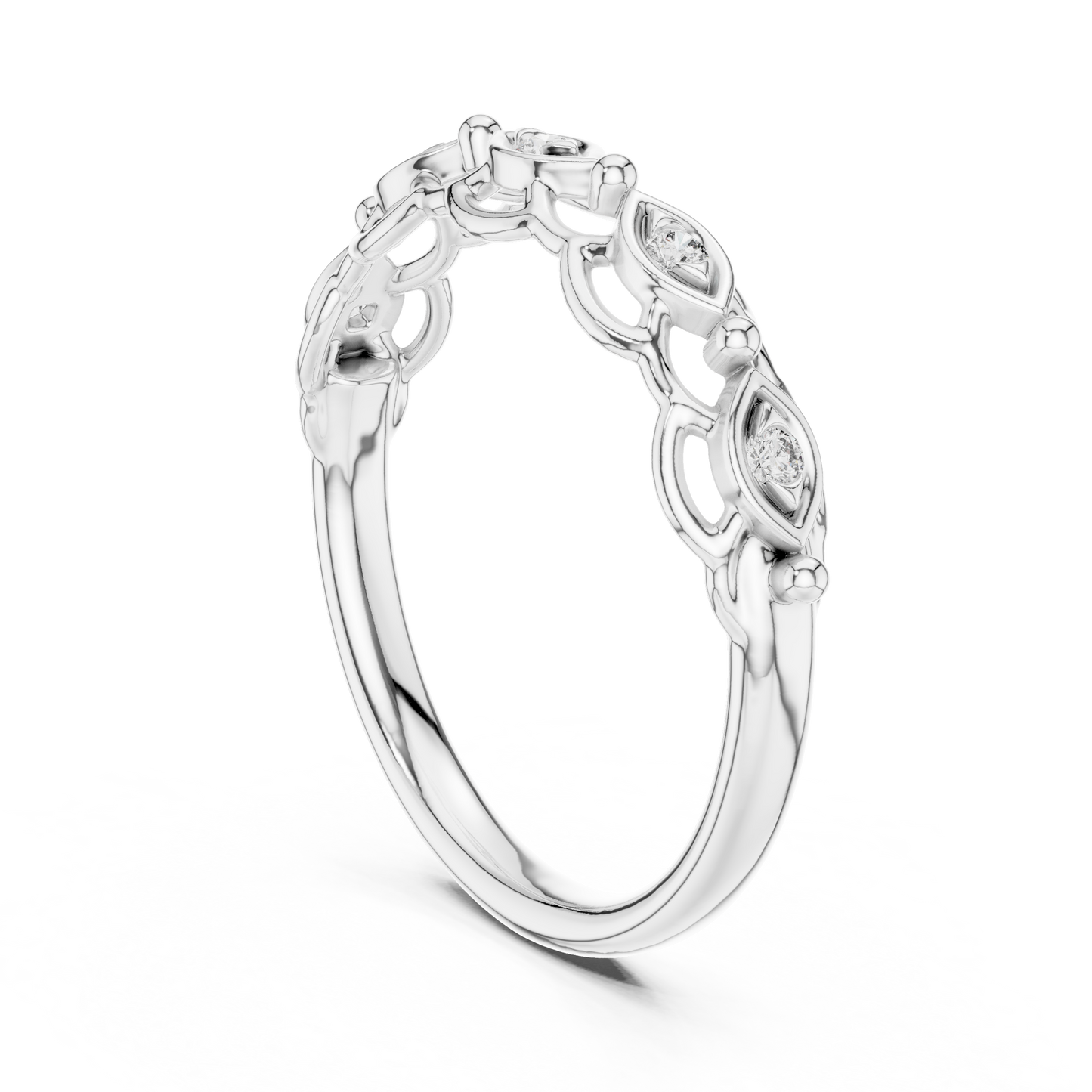 Mixed Shape Lab Grown Diamond Side Stone Ring