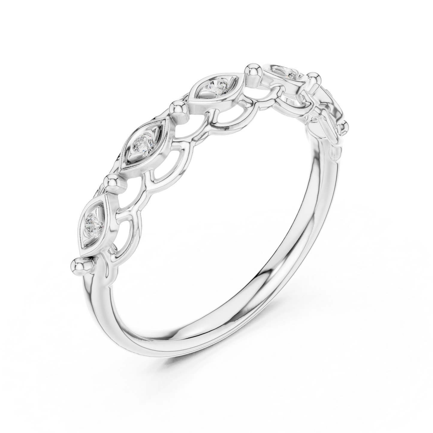 Mixed Shape Lab Grown Diamond Side Stone Ring