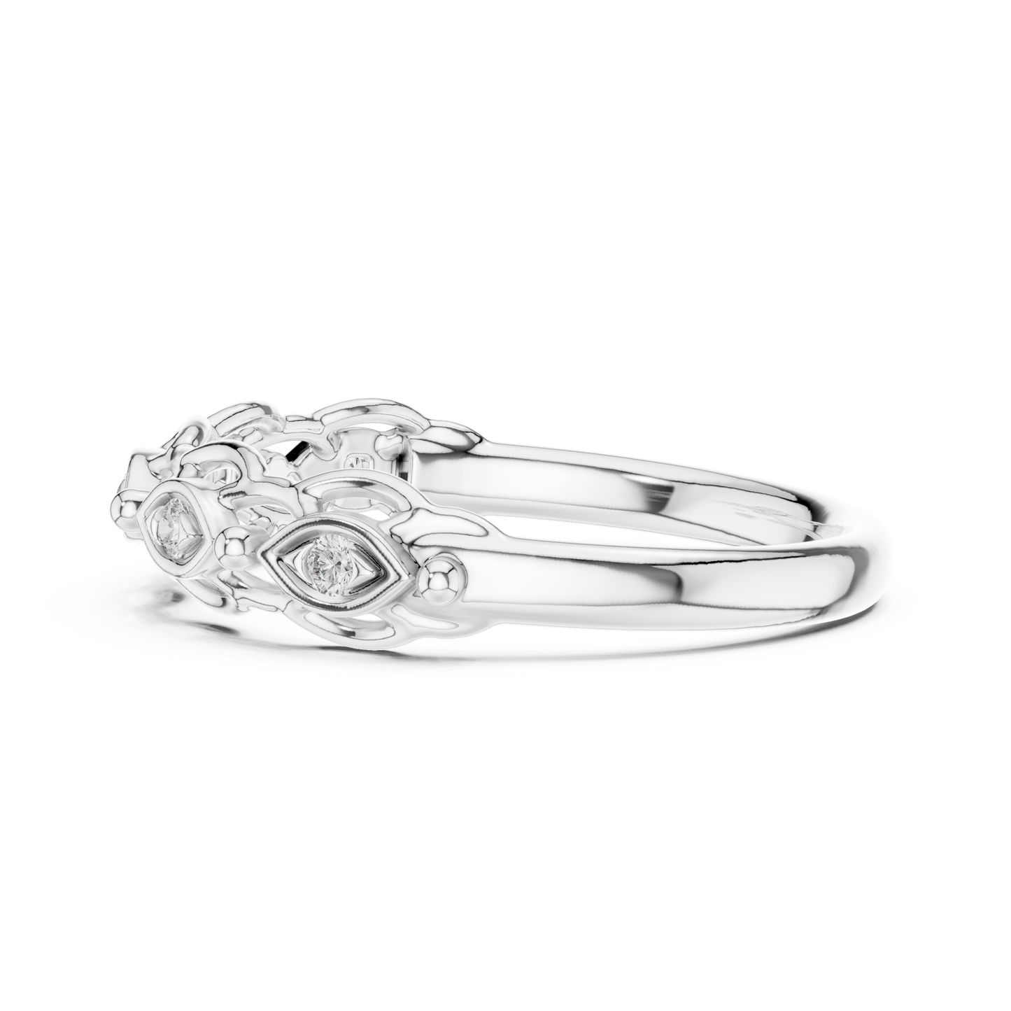 Mixed Shape Lab Grown Diamond Side Stone Ring