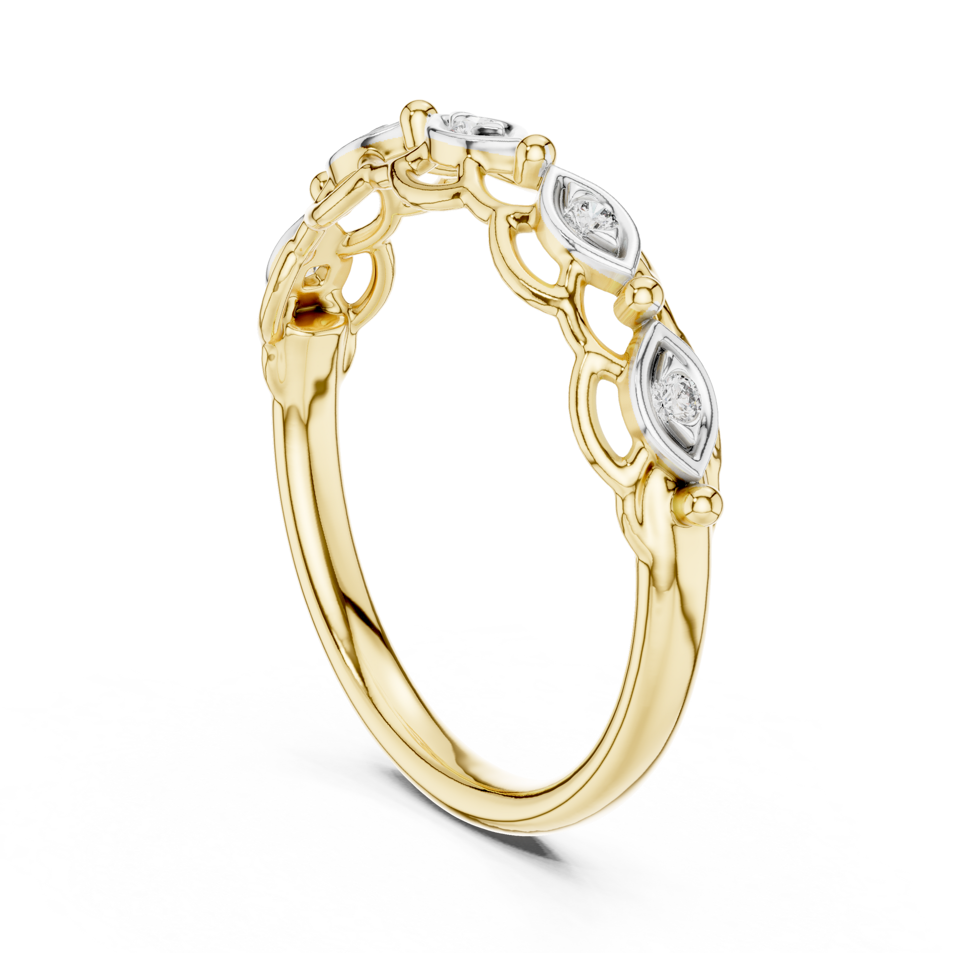 Mixed Shape Lab Grown Diamond Side Stone Ring