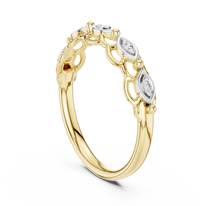 Mixed Shape Lab Grown Diamond Side Stone Ring