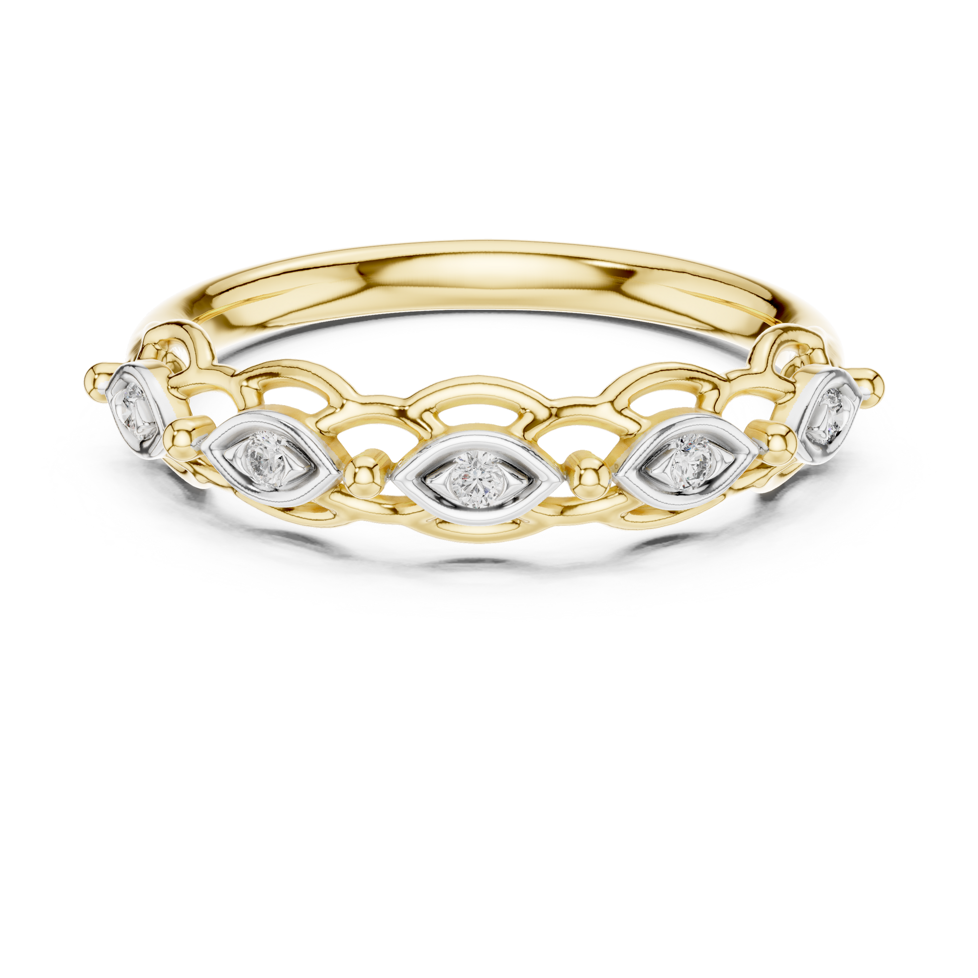 Mixed Shape Lab Grown Diamond Side Stone Ring