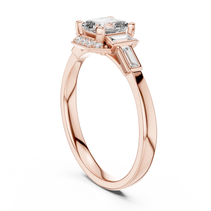 Mixed Shape Lab Grown Diamond Side Stone Ring