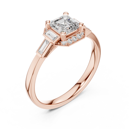 Mixed Shape Lab Grown Diamond Side Stone Ring