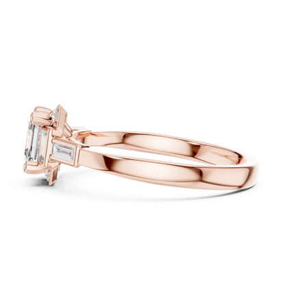 Mixed Shape Lab Grown Diamond Side Stone Ring