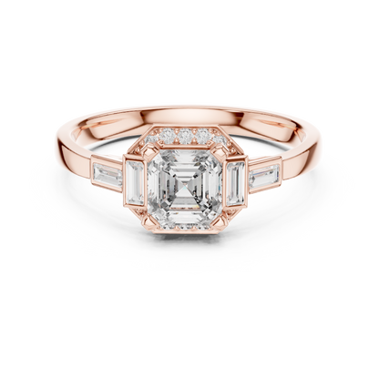 Mixed Shape Lab Grown Diamond Side Stone Ring