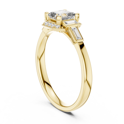 Mixed Shape Lab Grown Diamond Side Stone Ring