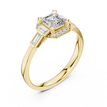 Mixed Shape Lab Grown Diamond Side Stone Ring