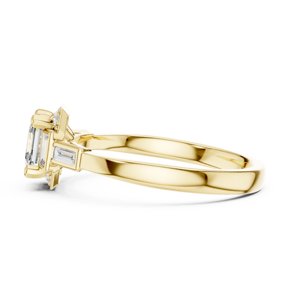 Mixed Shape Lab Grown Diamond Side Stone Ring