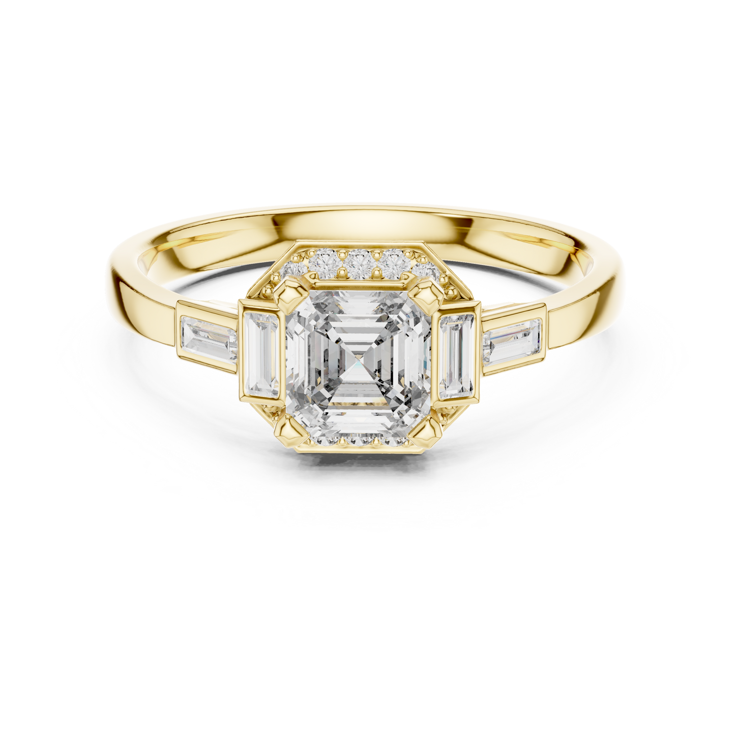 Mixed Shape Lab Grown Diamond Side Stone Ring
