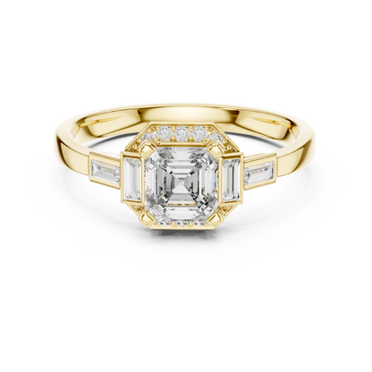Mixed Shape Lab Grown Diamond Side Stone Ring
