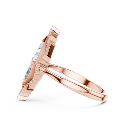 Round Halo Lab Grown Diamond Ring