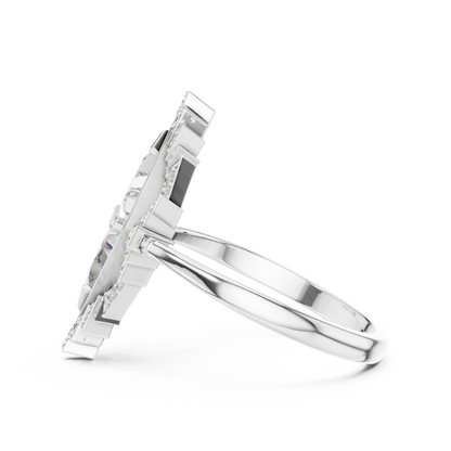 Round Halo Lab Grown Diamond Ring