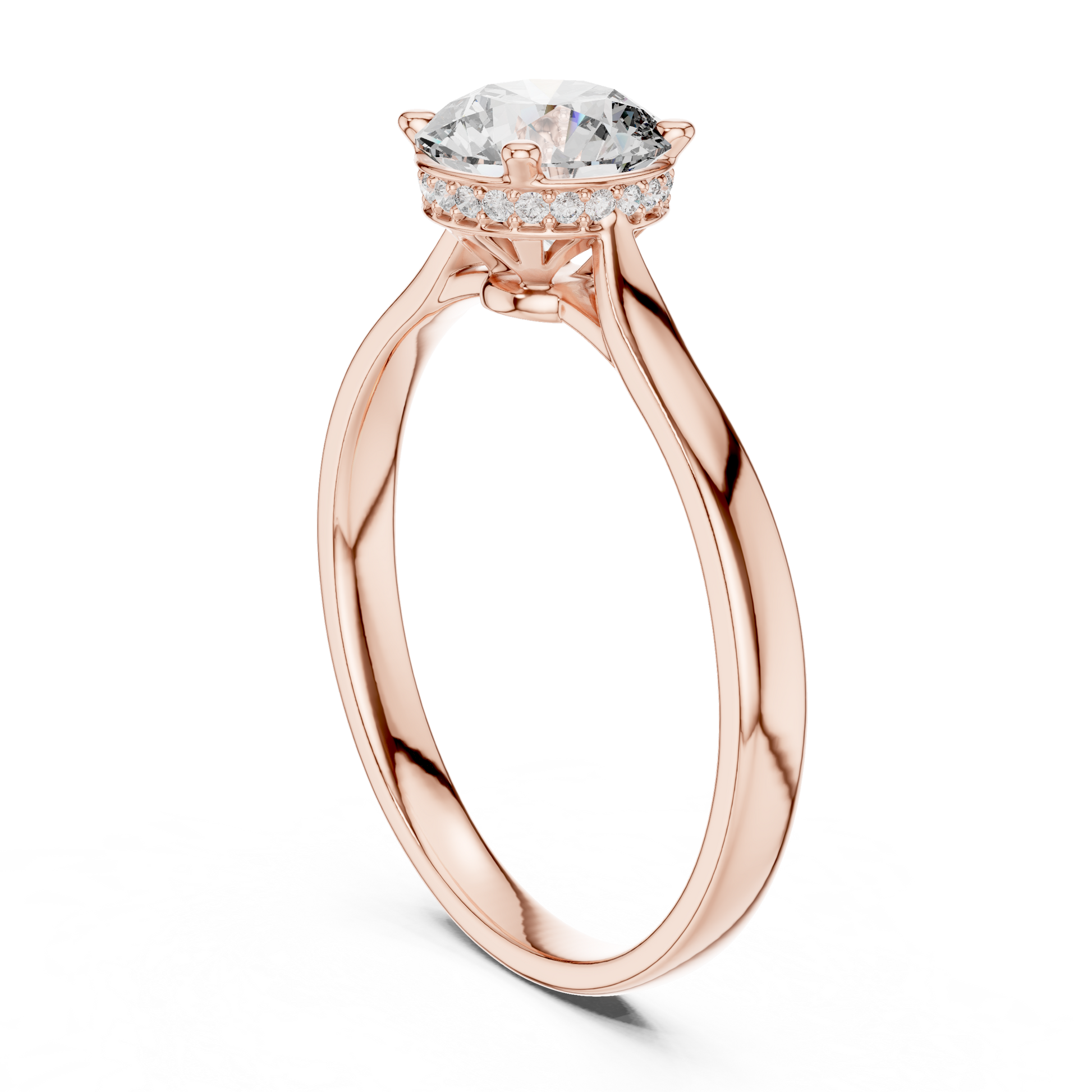 Round Halo Lab Grown Diamond Ring