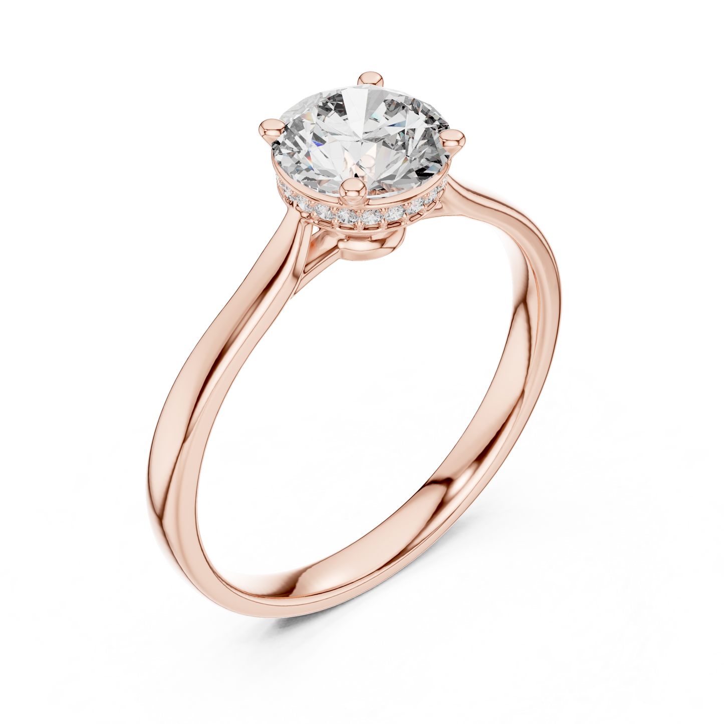 Round Halo Lab Grown Diamond Ring