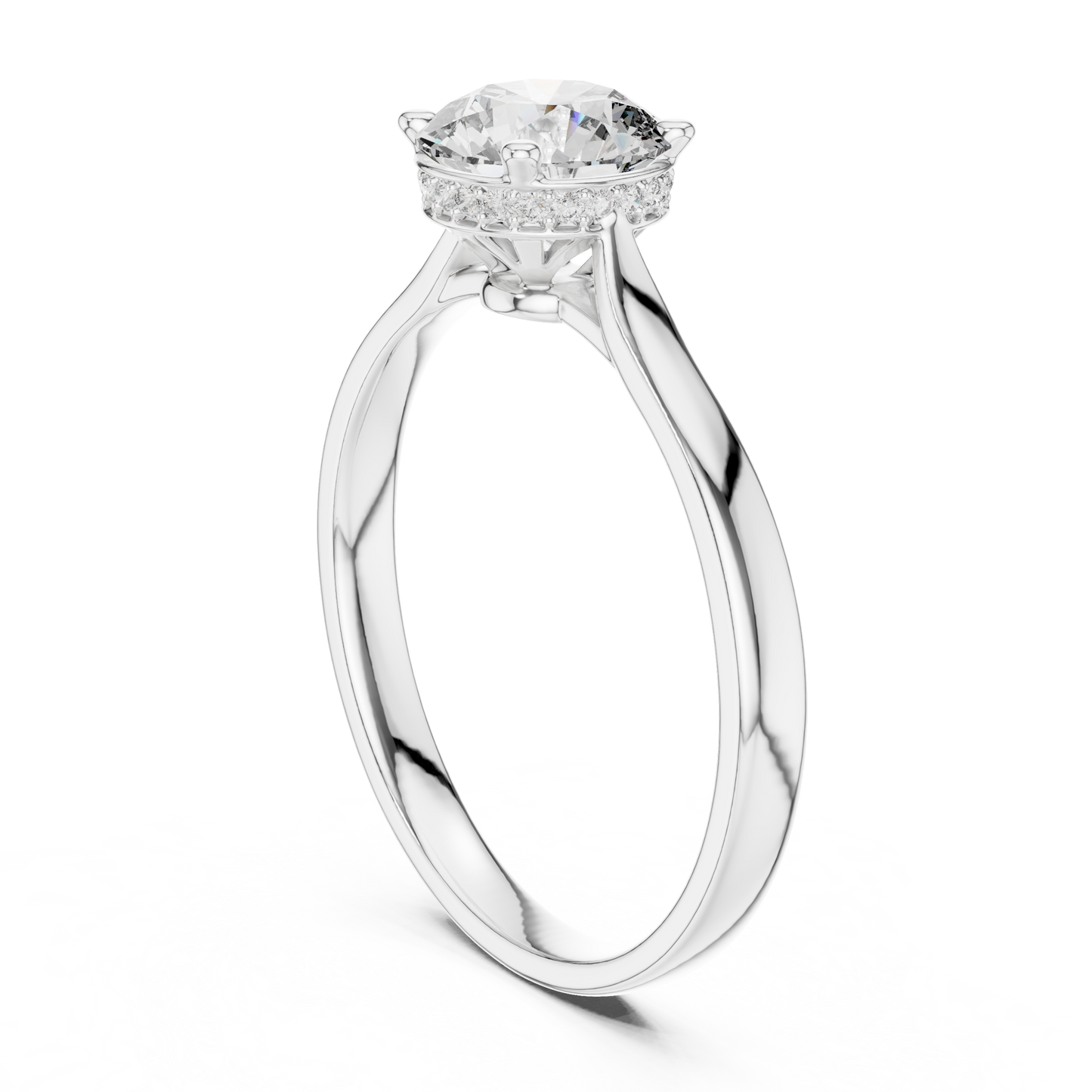 Round Halo Lab Grown Diamond Ring