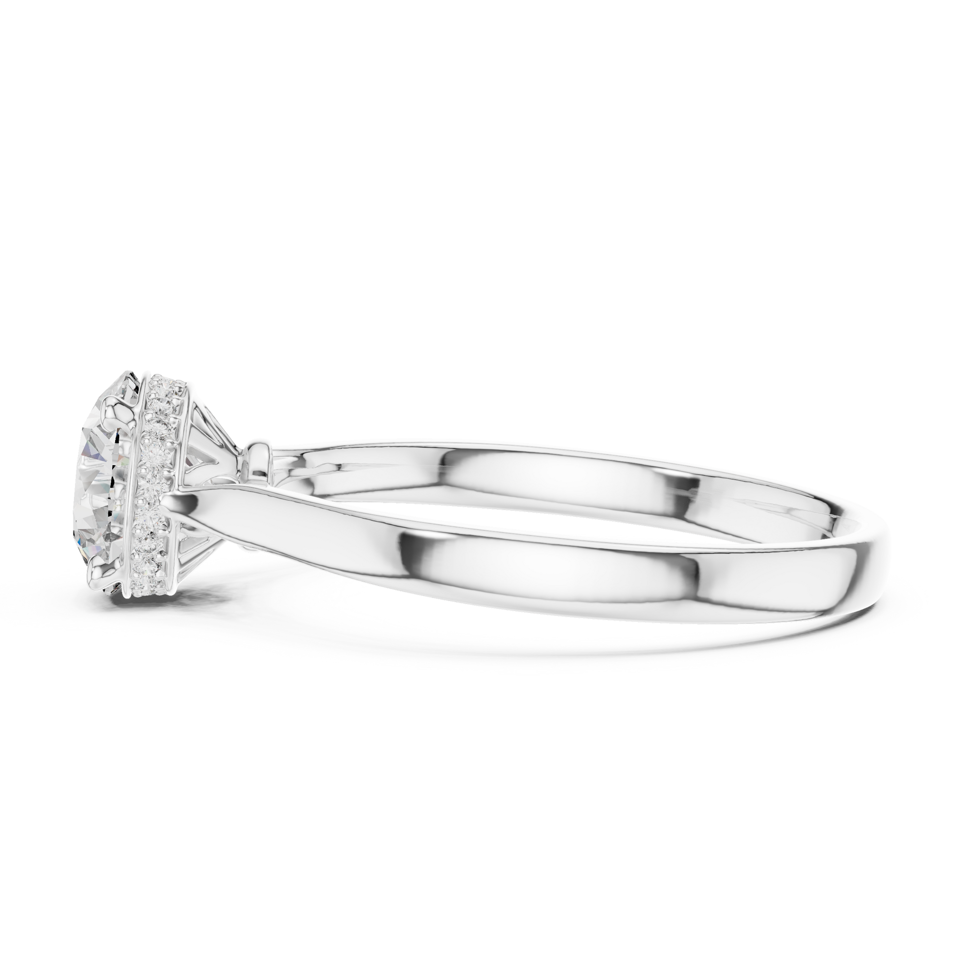 Round Halo Lab Grown Diamond Ring