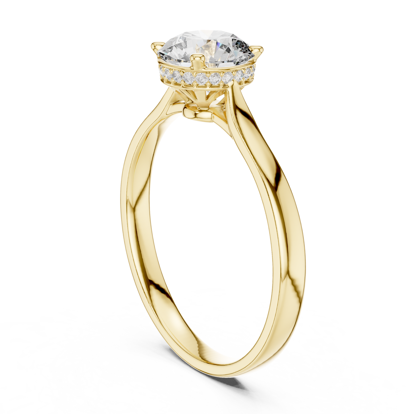 Round Halo Lab Grown Diamond Ring