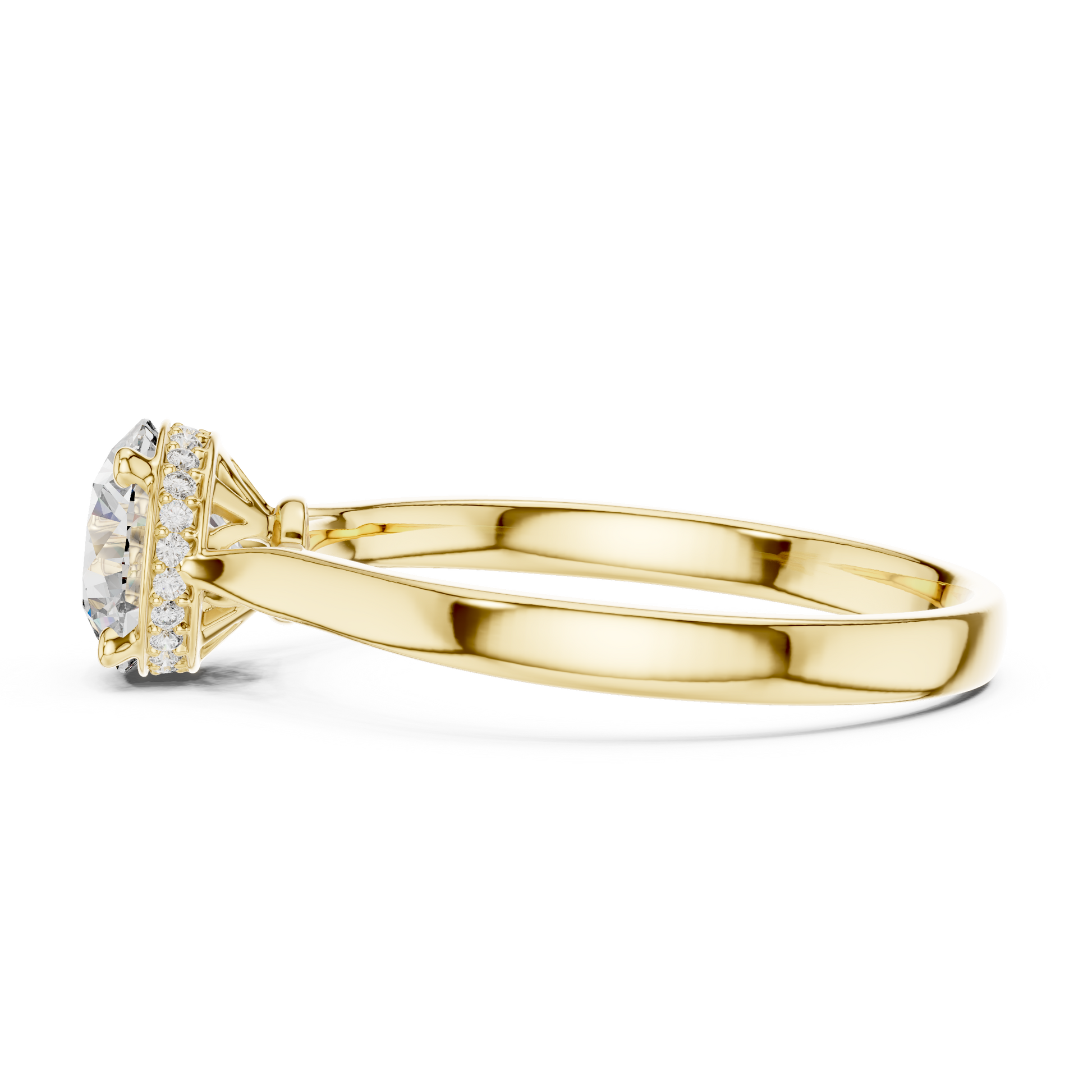 Round Halo Lab Grown Diamond Ring