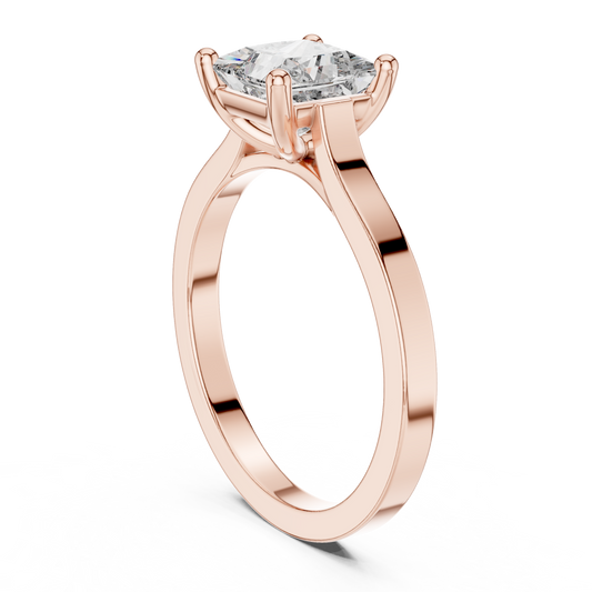 Cushion Solitaire Lab Grown Diamond Ring