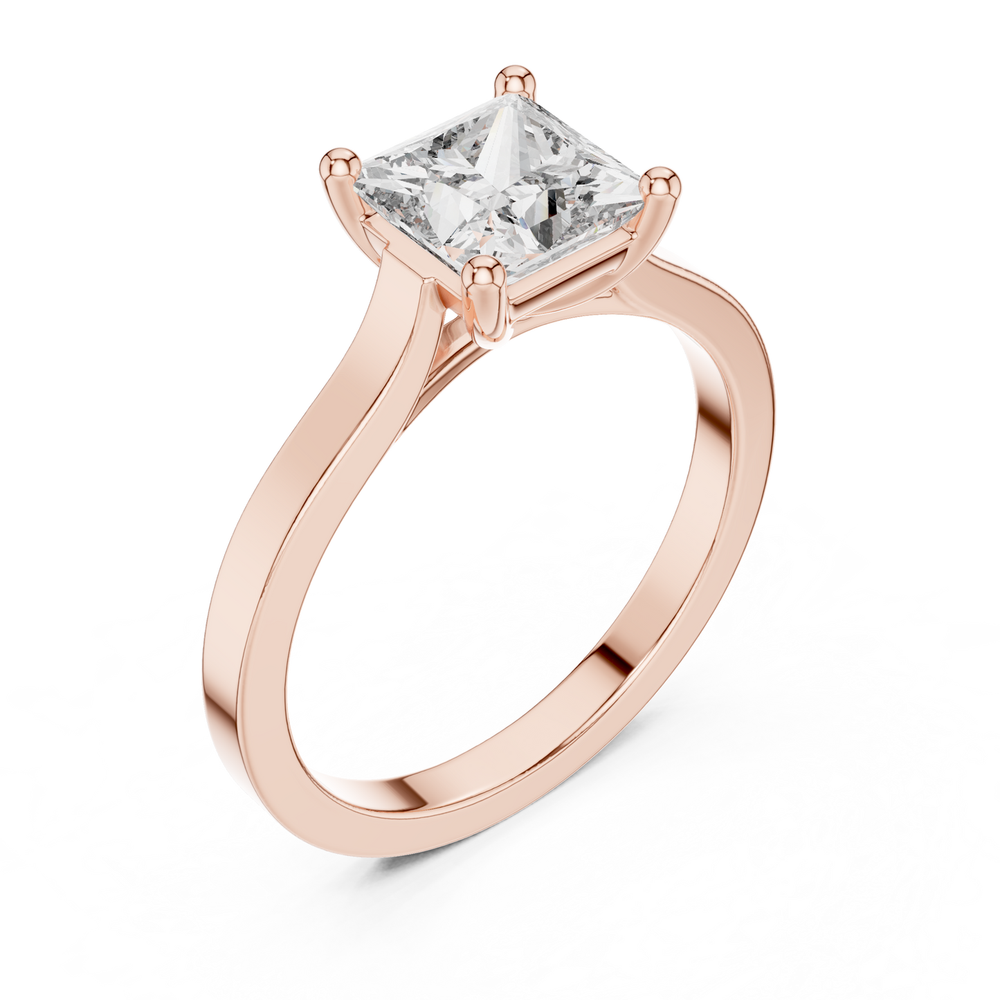 Cushion Solitaire Lab Grown Diamond Ring