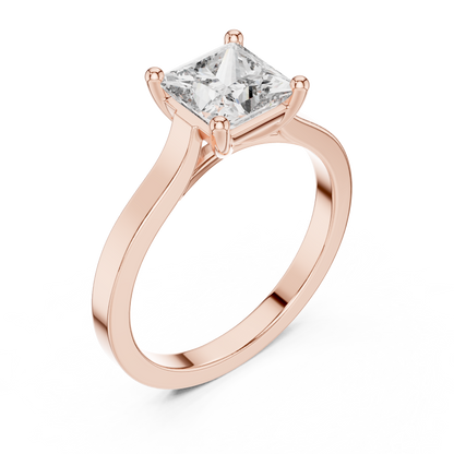 Cushion Solitaire Lab Grown Diamond Ring