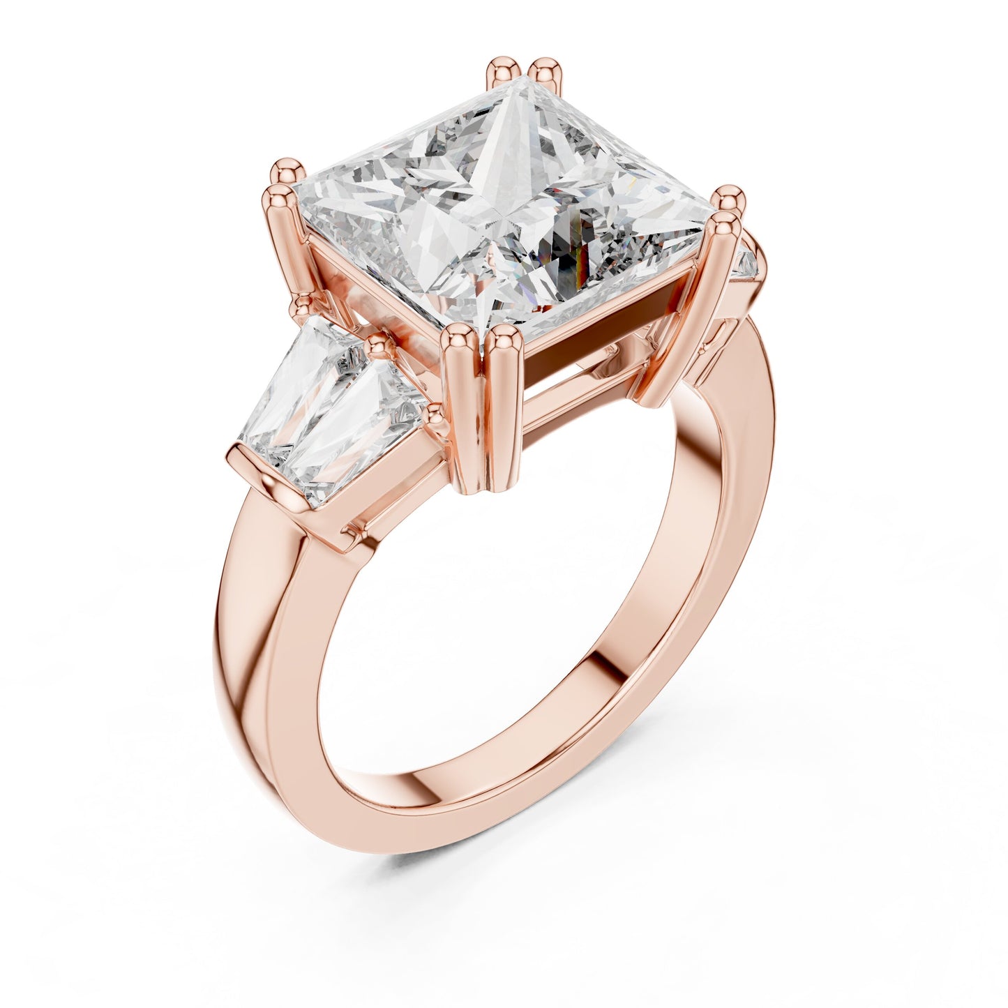 Princess Three Stone Lab Grown Diamond Ring
