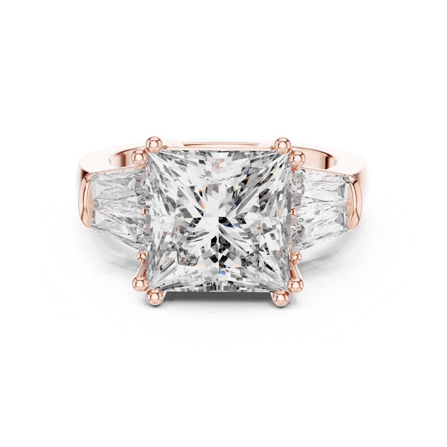 Princess Three Stone Lab Grown Diamond Ring