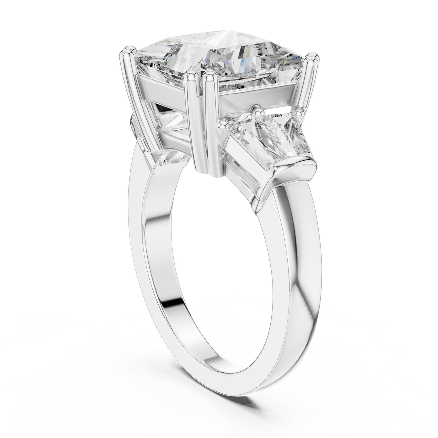 Princess Three Stone Lab Grown Diamond Ring