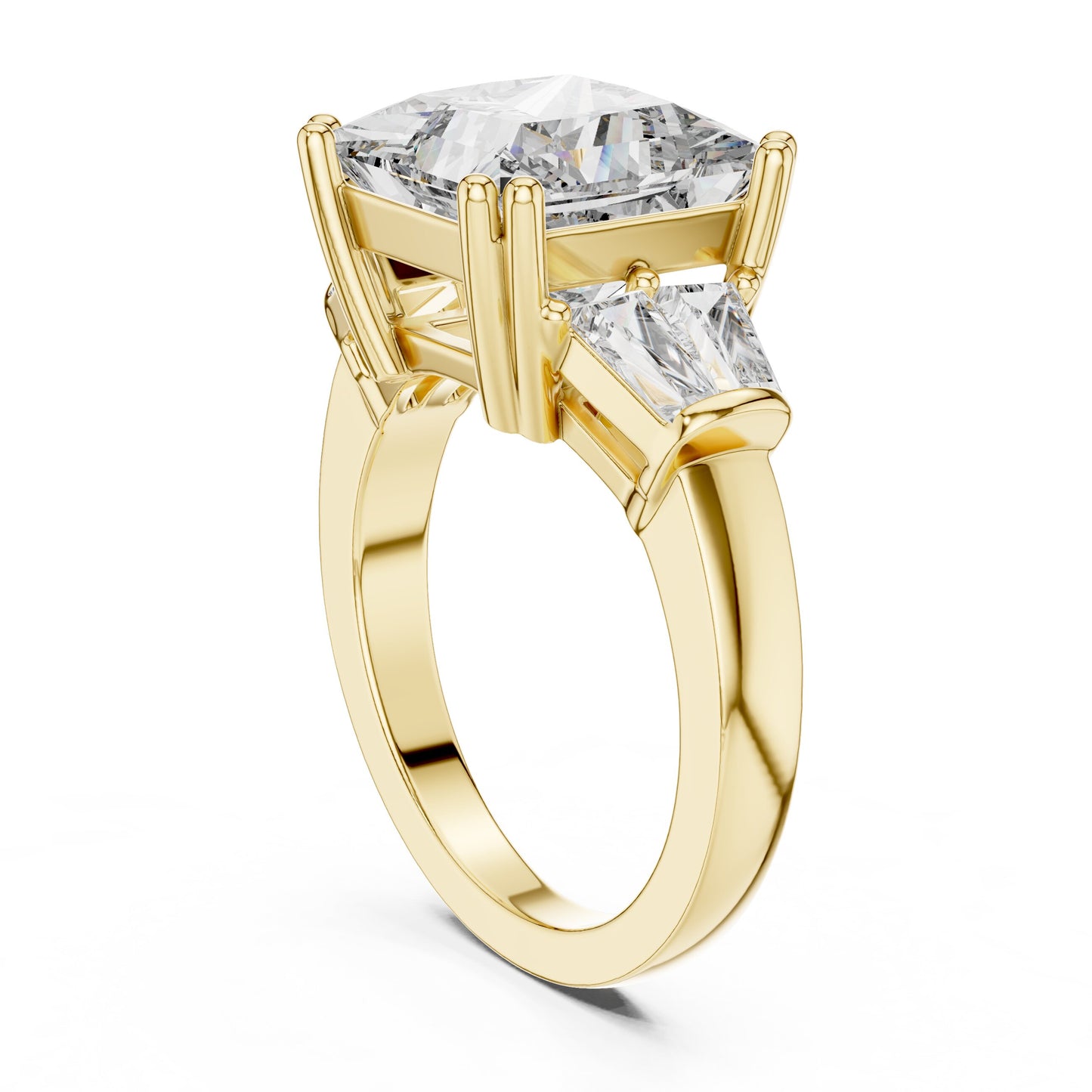 Princess Three Stone Lab Grown Diamond Ring