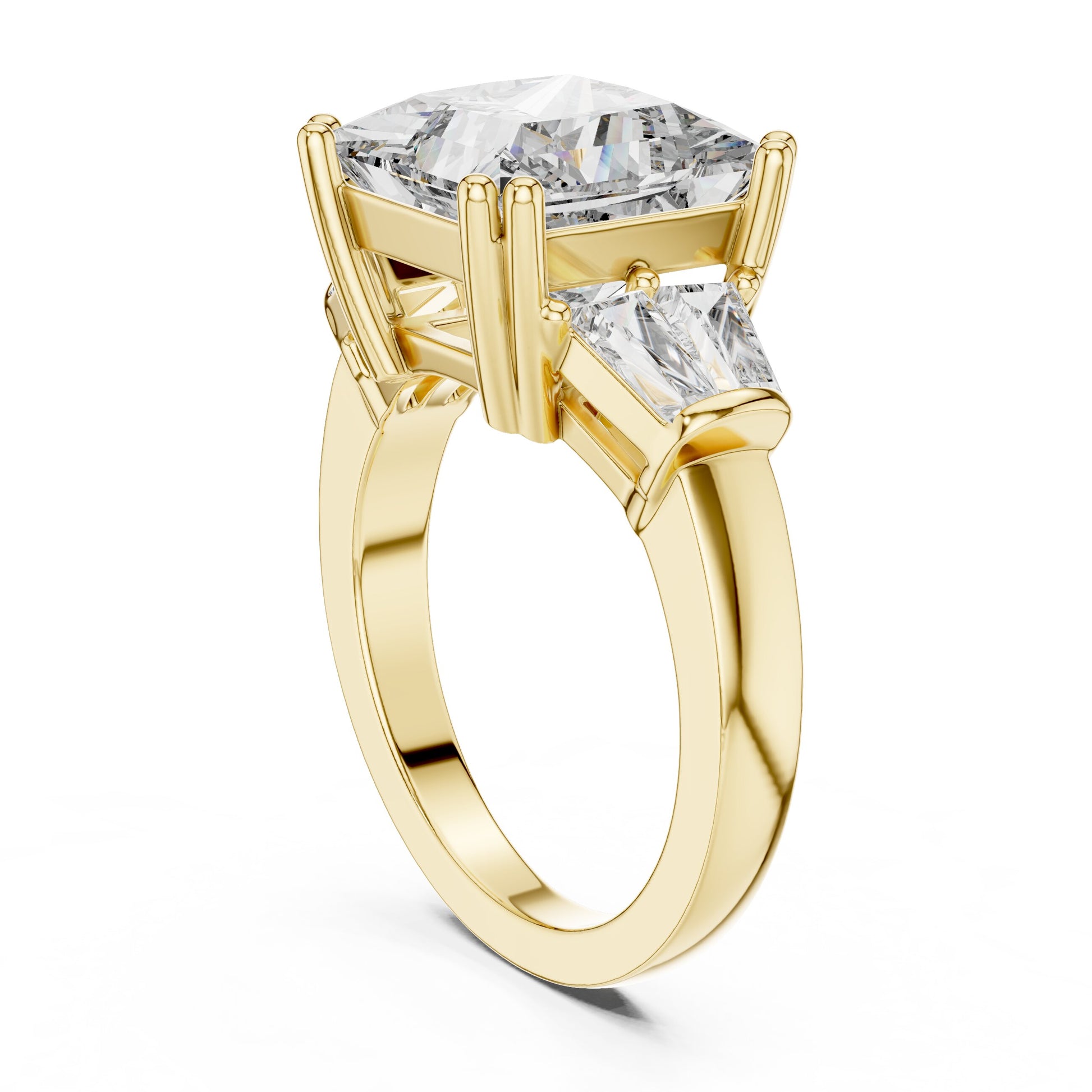 Princess Three Stone Lab Grown Diamond Ring