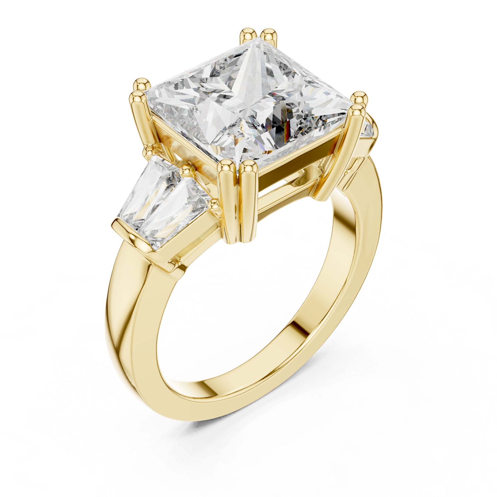 Princess Three Stone Lab Grown Diamond Ring