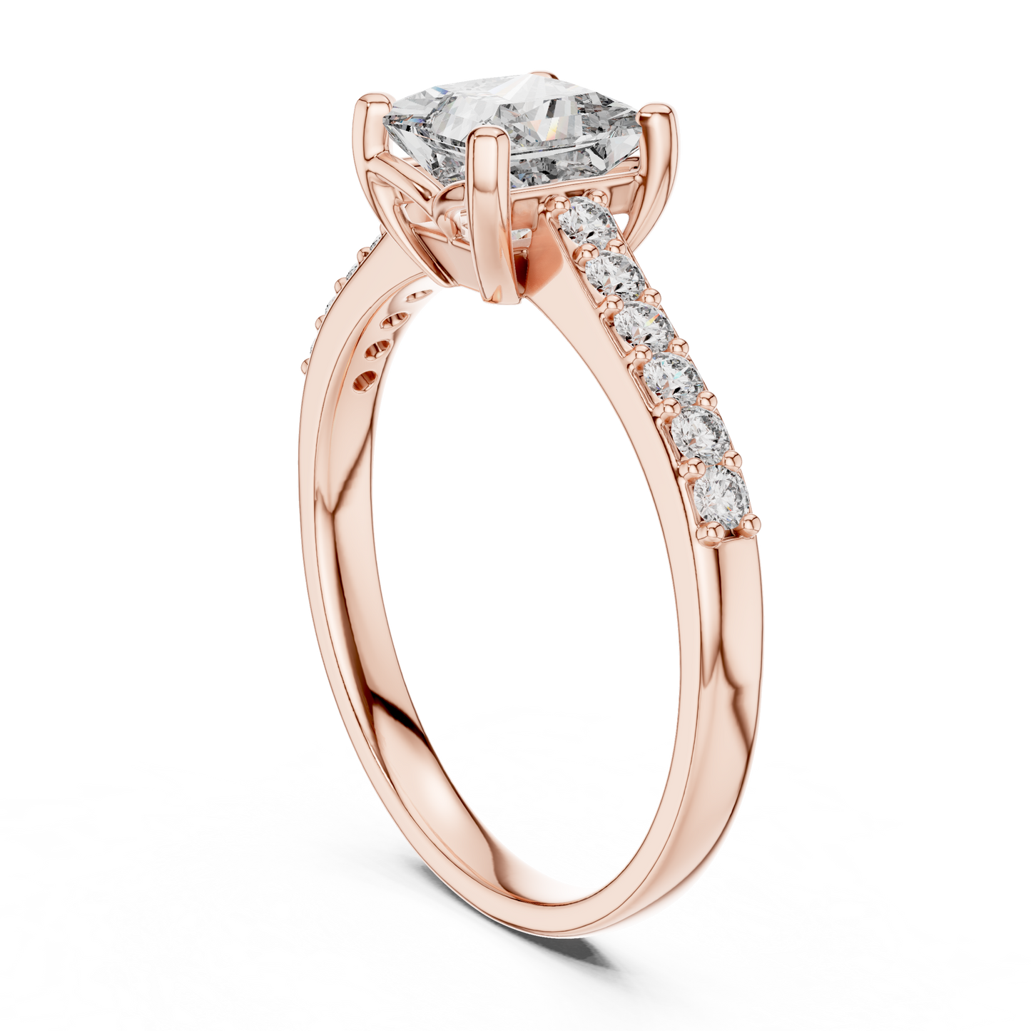 Mixed Shape Lab Grown Diamond Side Stone Ring
