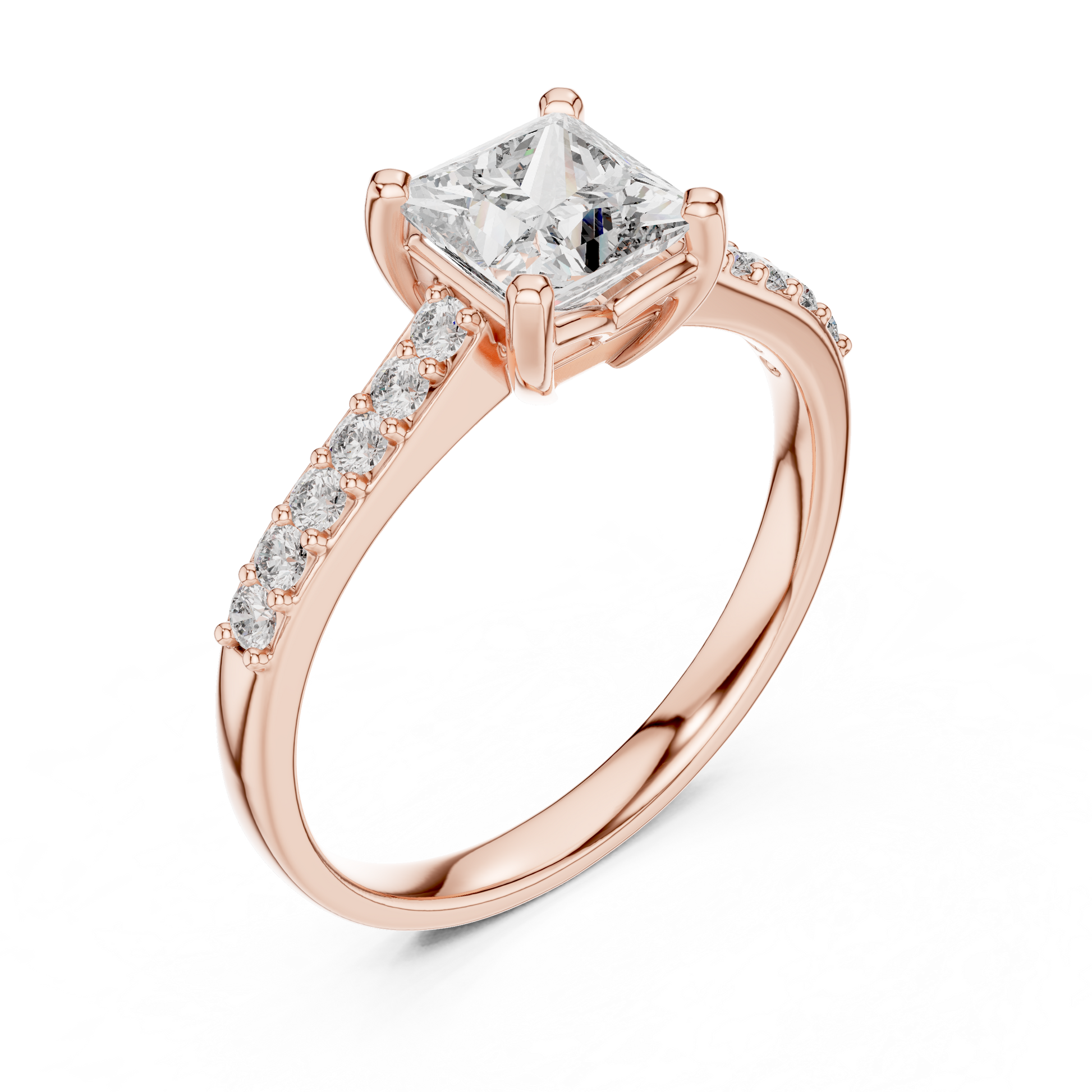 Mixed Shape Lab Grown Diamond Side Stone Ring
