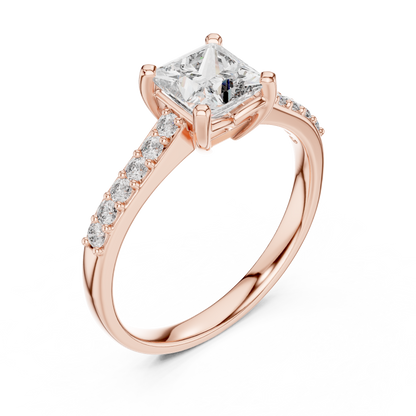 Mixed Shape Lab Grown Diamond Side Stone Ring