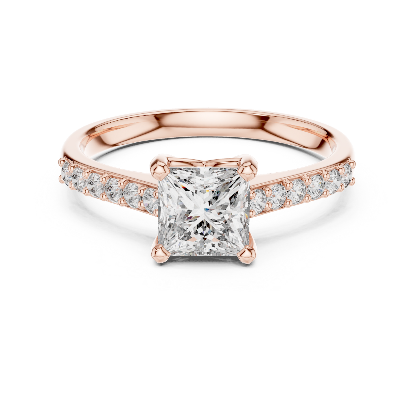 Mixed Shape Lab Grown Diamond Side Stone Ring