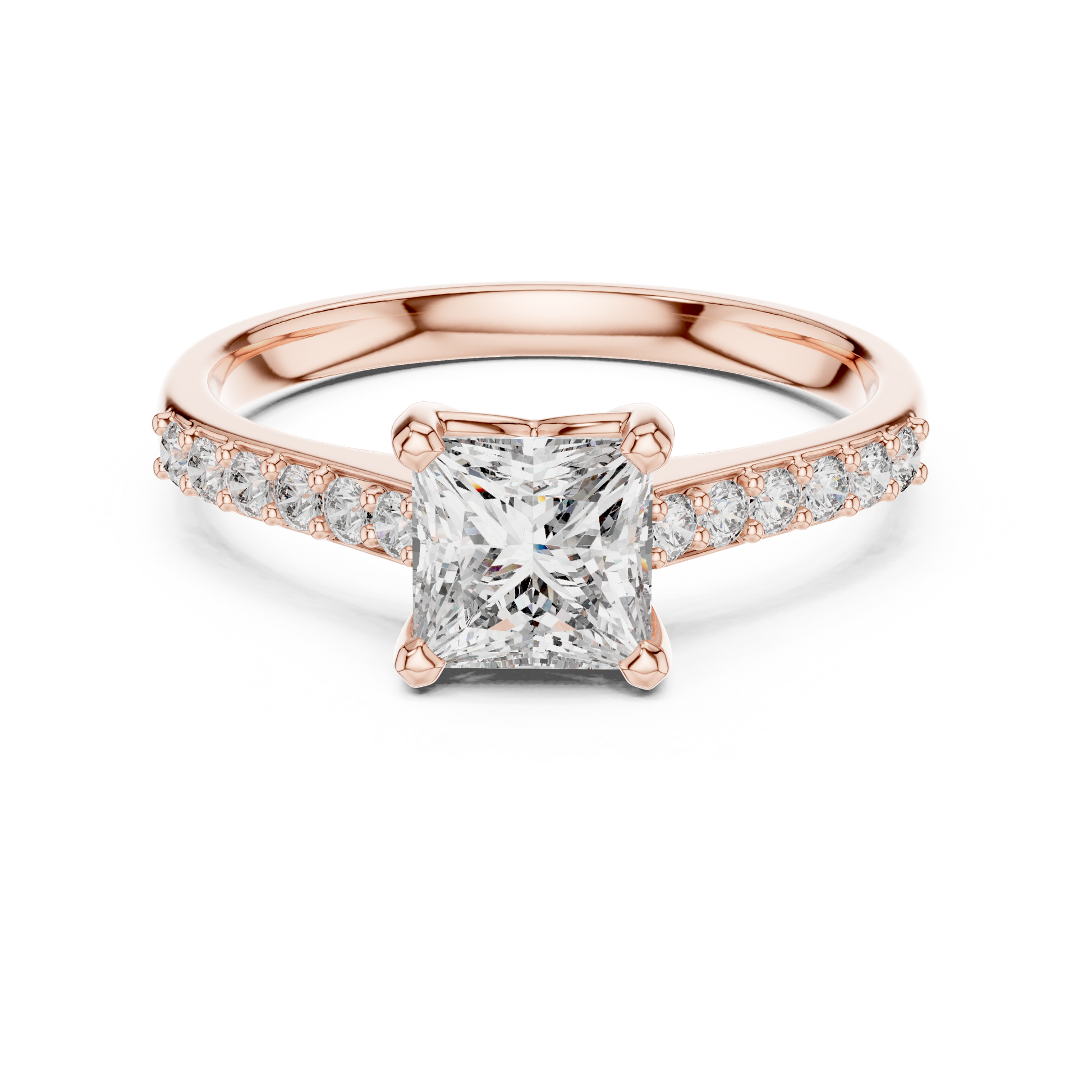 Mixed Shape Lab Grown Diamond Side Stone Ring