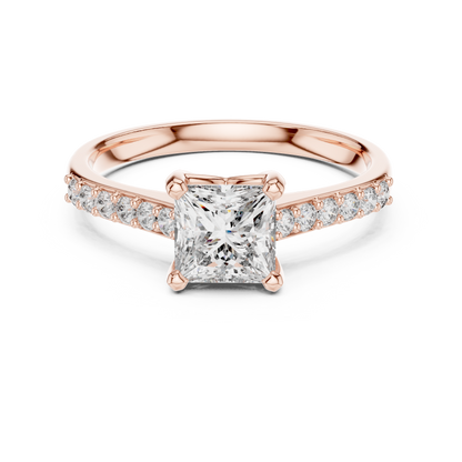 Mixed Shape Lab Grown Diamond Side Stone Ring