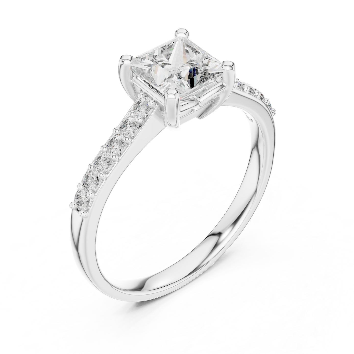 Mixed Shape Lab Grown Diamond Side Stone Ring